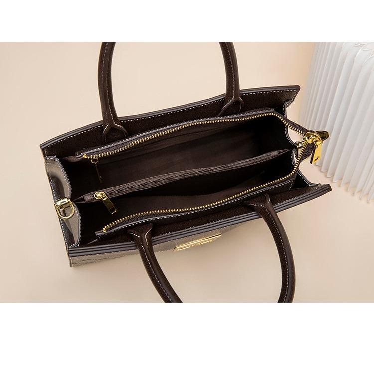 Кожаная женская сумка через плечо женская, новинка 2023 года, модная женская портативная сумка большой вместительности.