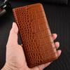 Флип-чехол из натуральной кожи крокодила для Tecno Camon 16 17 17P 18 18T 18P 18i 19 20 20S 30 30S Pro Air Premier Neo 4G 5G Кошелек