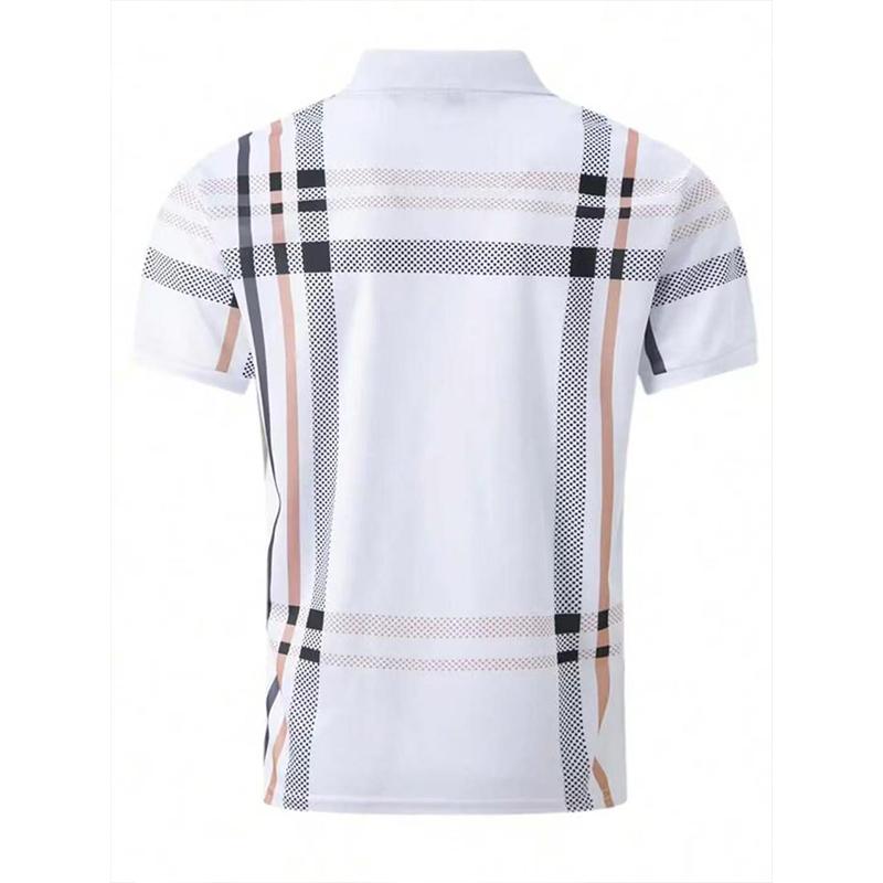 New Fashion Men Clothes Short Sleeve Lapel Polo Shirt Men Sport Golf Polo Shirt Tops 100% Polyester