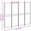 4 Panel Room Divider Beige 200 x 180 cm Fabric
