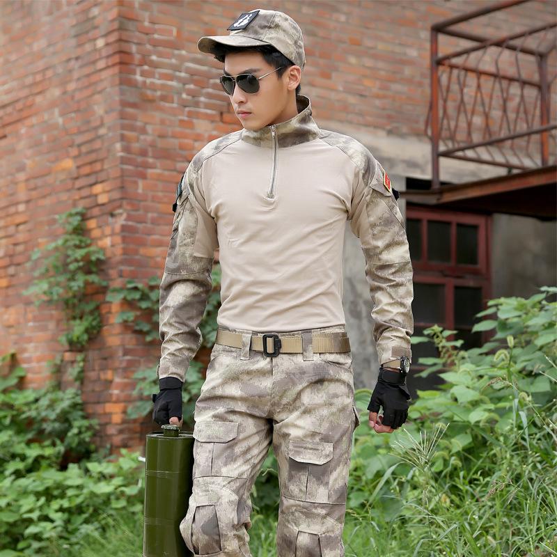 Тактический тренировочный костюм камуфляжной расцветки «Питон» - Облегающий крой, износостойкая уличная форма