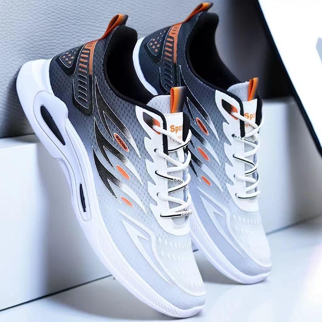 Men's Shoes New Fashion Trend Mesh Shoes Sports Casual Shoes Student Soft Sole Comfortable Running Shoes