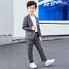 Boys' Trendy Korean Style Casual Blazer Suit Set for Spring/Autumn - Kids' Performance Tuxedo.