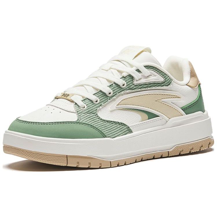 Anta Удобные универсальные прочные низкие кроссовки для скейтбординга женские кроссовки белые зеленые 122348067-5