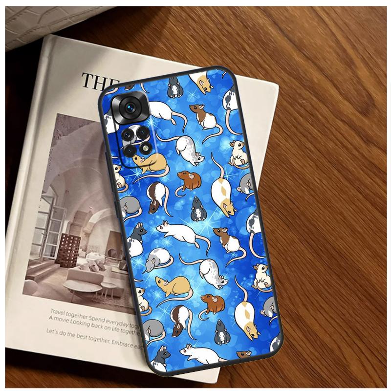 Mouse Rat Case For Xiaomi Redmi Note 13 11 10 9 8 12 Pro Plus 12S 11S 10S 9S 10A 9C 10C 12C 13C Funda