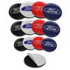 ZLKQ1 4Pcs 56/60/65mm Car Wheel Stickers Center Hub Cap Car Emblem Badge Decal For Ford Focus Fiesta Ranger Mondeo S-MAX Kuga Mustang