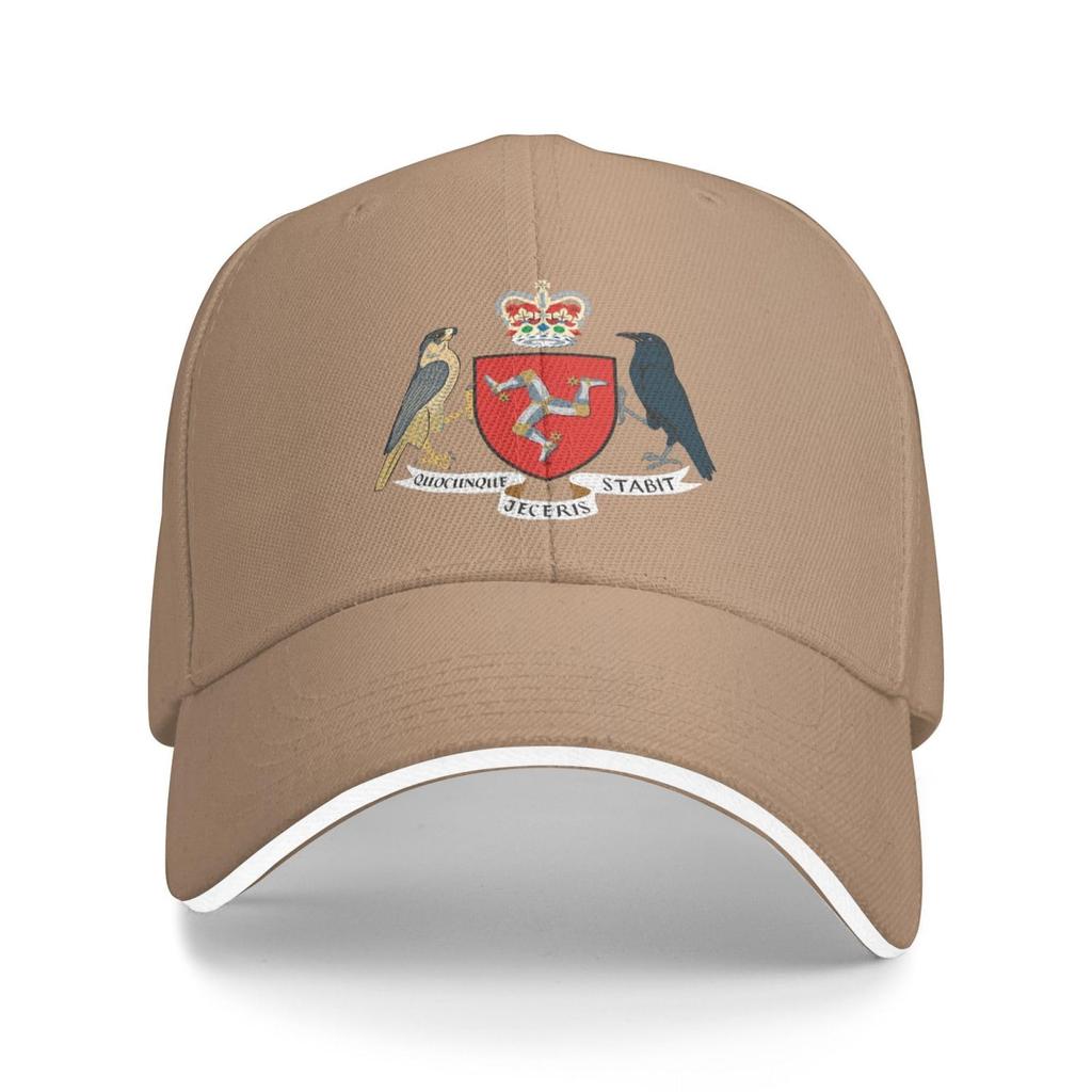 Coat of arms of The Isle of Man Adjustable Baseball Cap Unisex Sandwich Dad Hat Golf Hat