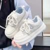 Ladies Sneakers New Harajuku Style Platform Sports Shoes Women's Kawaii Blue Shoes Fashion Lace-up Vulcanize Shoes Tennis Shoes
