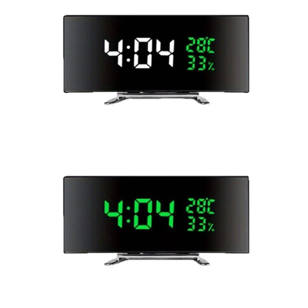 Curved Screen Digital Alarm Clock Large Table Clock Multi-function Desk Clock  Table Use