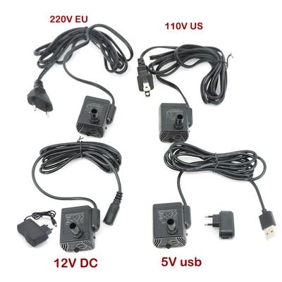 AC 220v 12v 5v DC USB Ультра-тихий Мини Бесщеточный Фонтан Водяной насос Погружной 5Вт 10Вт 200-400л/ч Подъем Аквариум аквариум для рыб