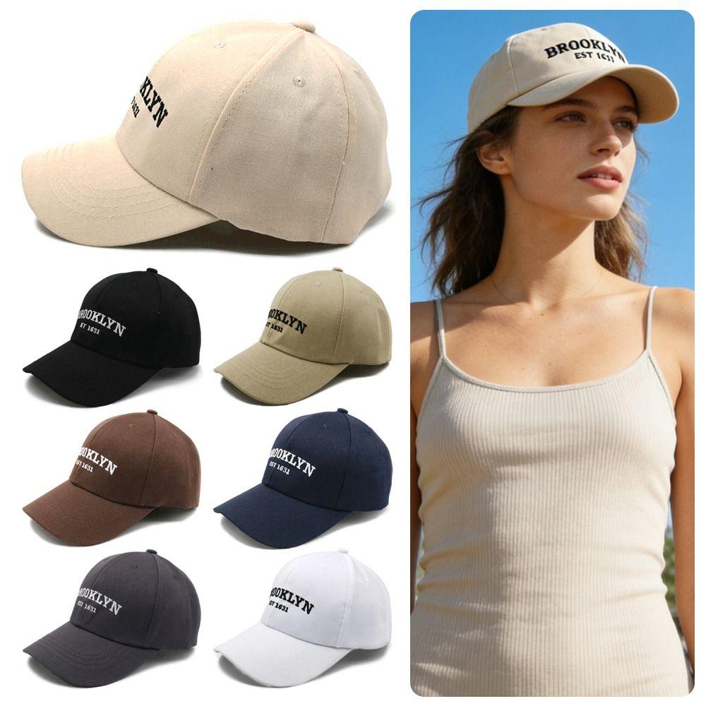 Creative Letter Embroidered Baseball Cap High Quality Breathable Snapback Hat Couple Hat Sunscreen Hat Daily Wear