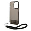 Etui do iPhone 14 Pro Guess Czarny Translucent Pearl Strap