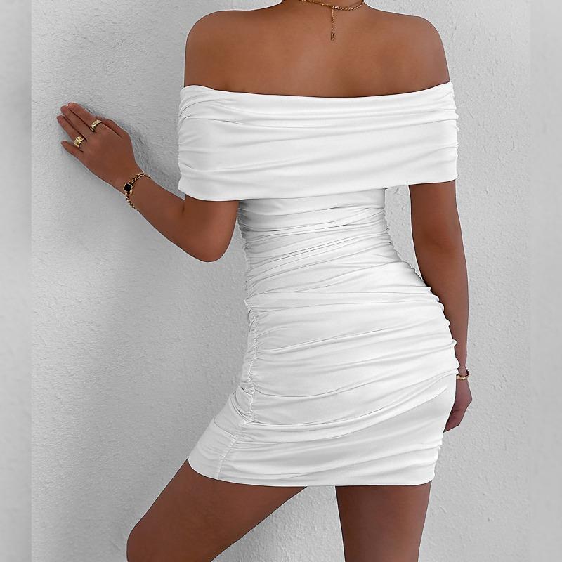 2025 Новые женские юбки Сексуальное одно плечо Модное облегающее платье, облегающее бедра