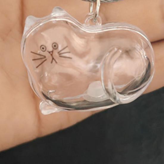 Прозрачная бутылочка для хранения кошачьей шерсти, брелок-сувенир для сбора кошачьей шерсти