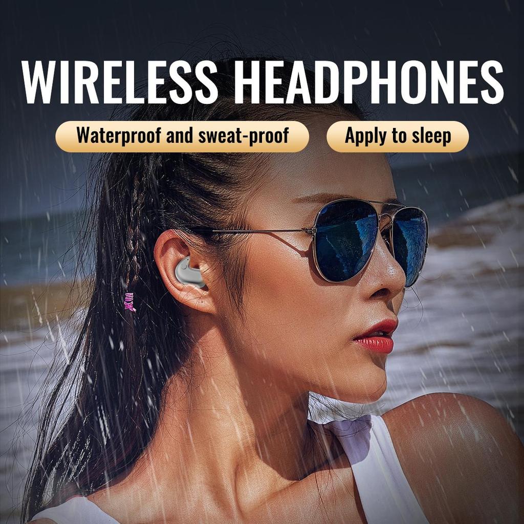 Невидимые беспроводные наушники для сна Bluetooth 5.3 Гарнитура Мини TWS Наушники для сна с шумоподавлением Игровая гарнитура для киберспорта Скрытые наушники