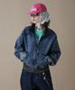 PENFIELD [Одежда для походов] Женская выцветшая укороченная куртка на молнии Индиго_Fr1Kj01F