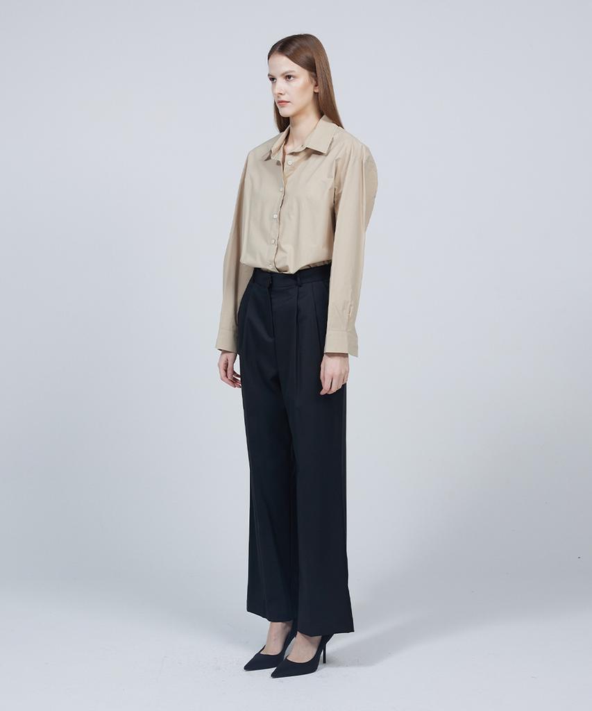 Meuameu Signature Pin Tuck Slacks