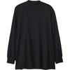 Mock Neck Tee Simple High Neck Long Sleeve T-Shirt Unisex Tops Black IV8228