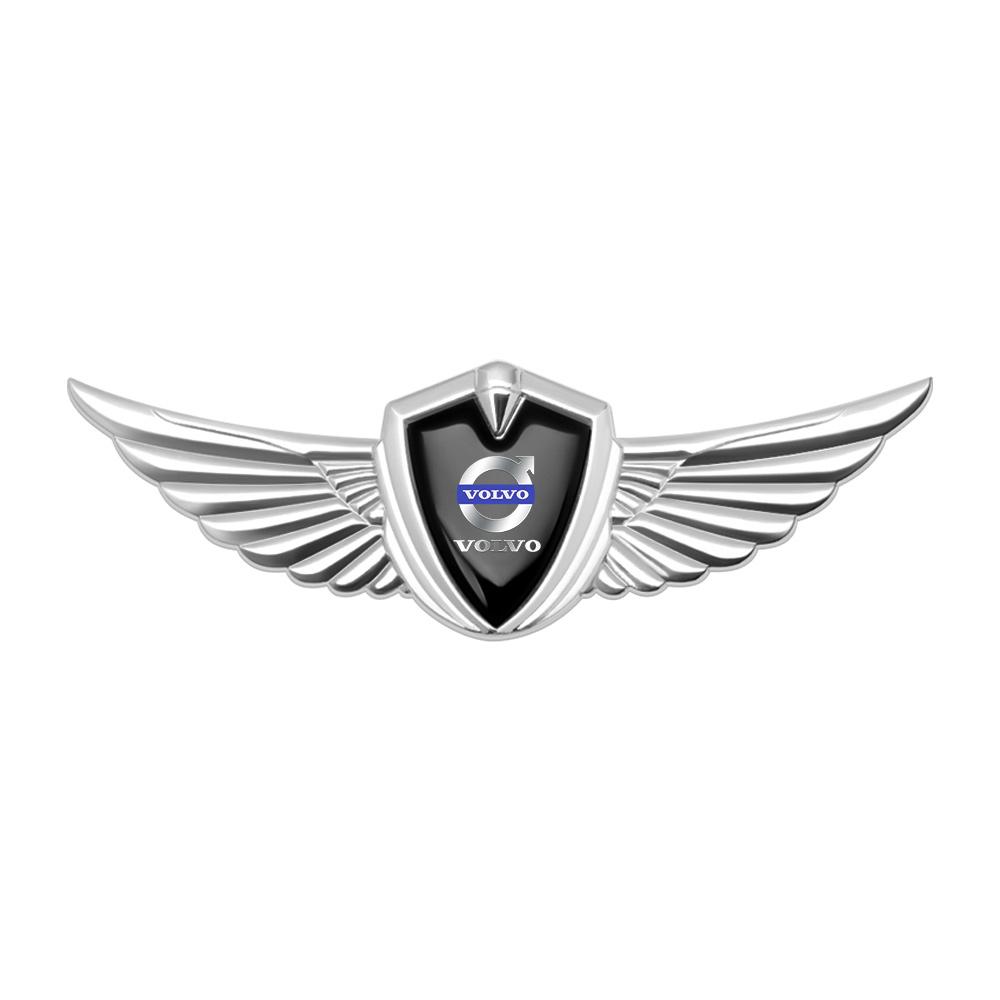 brpez4 3D Eagle Angel Wings Emblem Metal Car Trunk Fender Stickers Accessories For Volvo RDESIGN XC60 XC90 V60 V40 XC40 V50 S60 V70 C70