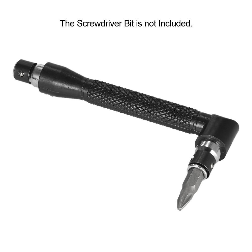 90 Degree Angle L Shaped Wrench 1/4 Inch Hex Shank Socket Wrench Adapter Mechanical Repair