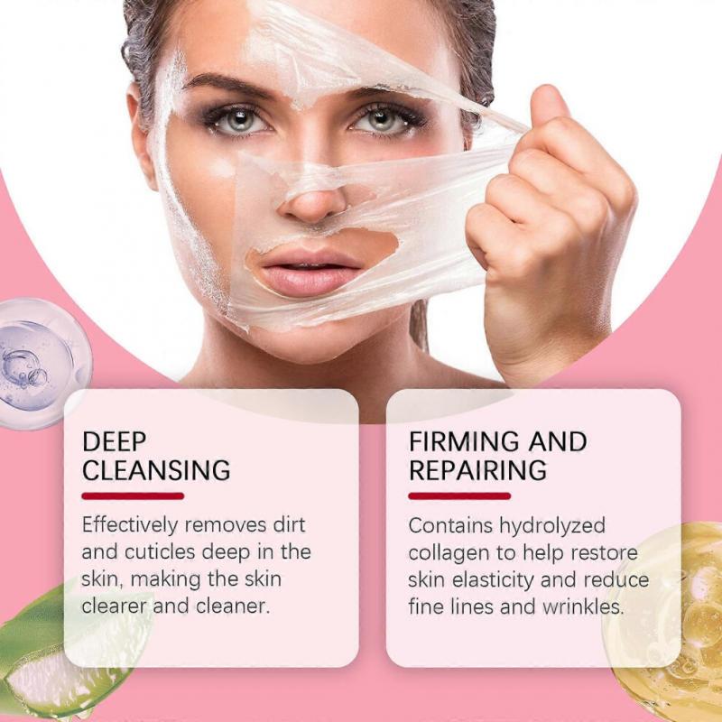 3PCS Collagen Fit Peel-off Mask, Collagen Night Wrapping Mask, Collagen Wrap Mask to Peel Off Overnight, Real Collagen Fit Mask