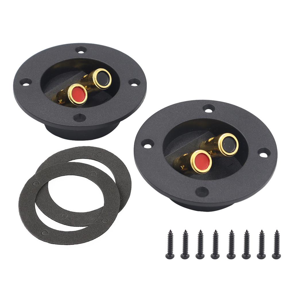 Square Pillar Speaker Cable Hole 48-75) Box Circle 2 Copper (install Wire Junction Acoustic Terminal Binding Post Support Amt