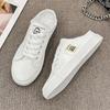 Spring and Autumn New Canvas Shoes Female Students Half Drag Lazy Versatile Breathable Casual