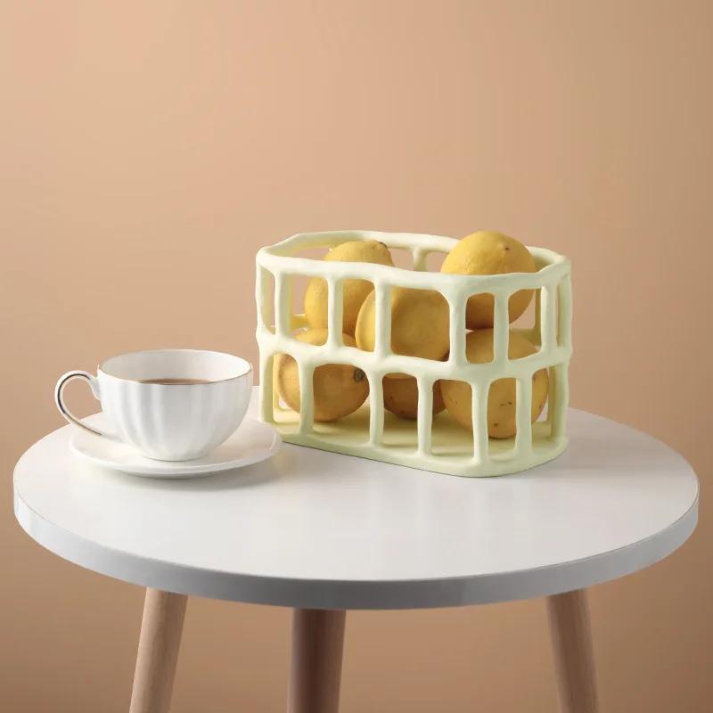 Nordic Creative HOLLOW Смола Фруктовый Поднос Главная Гостиная Крыльцо Рабочий Стол Фруктовая Тарелка Закуска Конфетница Мебель Ремесла