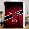 Chicago Bulls Logo Blanket, Red and Black Style Flannel blanket for bedroom, living room, sofa, and nap sofas