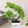 Flowers Simulated Chrysanthemum Green Plants Bonsai Decoration Desktop