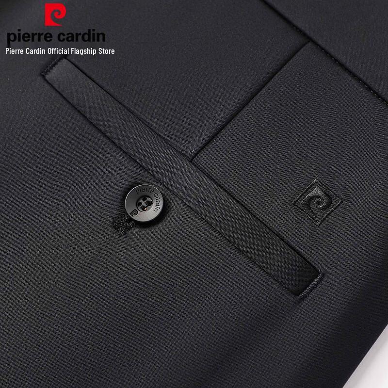 Pierre Cardin Мужские плотные эластичные прямые брюки из смеси шелка-туссанти с защитой от морщин