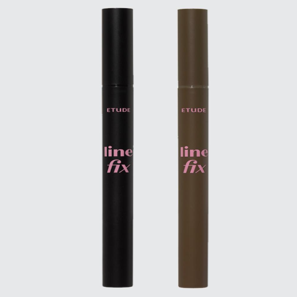 ETUDE NEW LINE FIX BRUSH LINER | Фиксированная подводка для глаз / черный или коричневый | Устойчивость к размазыванию / Водонепроницаемость / Маслостойкость / Универсальная кисть-лайнер