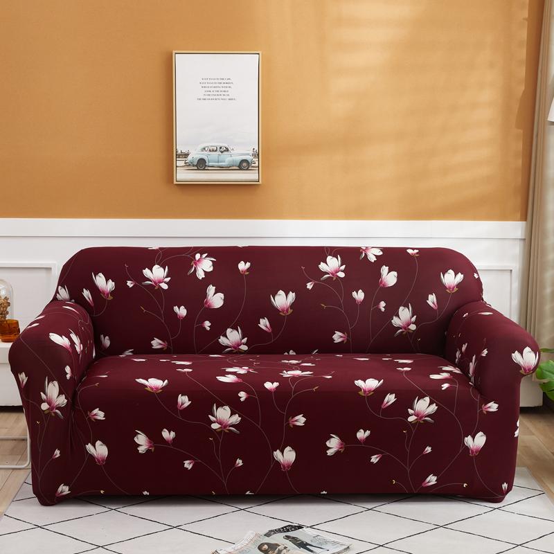 Floral Sofa Cover Fit L-Shaped Stretch Modern Chair Couch Cover Sofa Covers For Living Room Furniture Protector 1/2/3/4 Seater