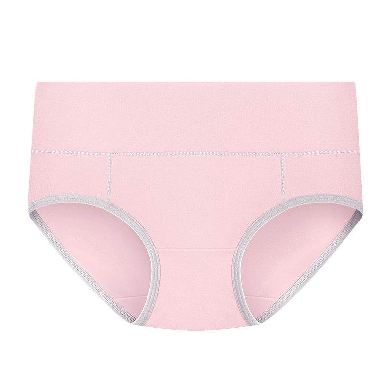 Plus Size Women's Panties Solid Colour Simple Cotton Middle Waist Trousers Lift Hips and Tighten Waist Underwear Briefs
