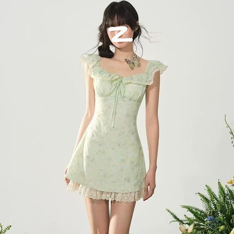 Женский летний милый топ с пышными рукавами и открытыми плечами и юбка, повседневное пляжное платье