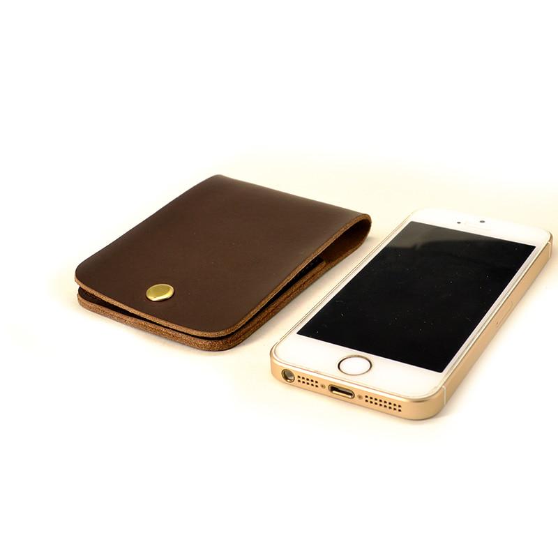 Кожаный держатель для кредитных карт ручной работы, минималистичный держатель для кредитных карт из натуральной кожи, мужской и женский кошелек, чехол для защиты карт