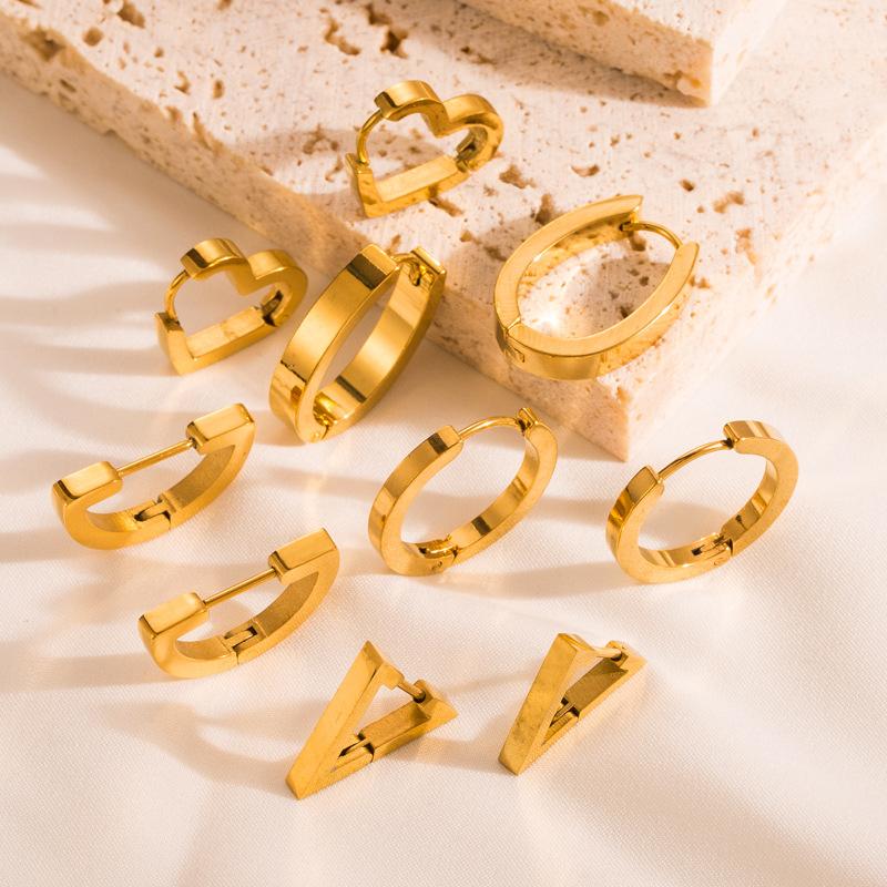 Женские серьги-гвоздики в форме сердца, креативный микронабор, цветной циркон, преувеличенные аксессуары, серьги