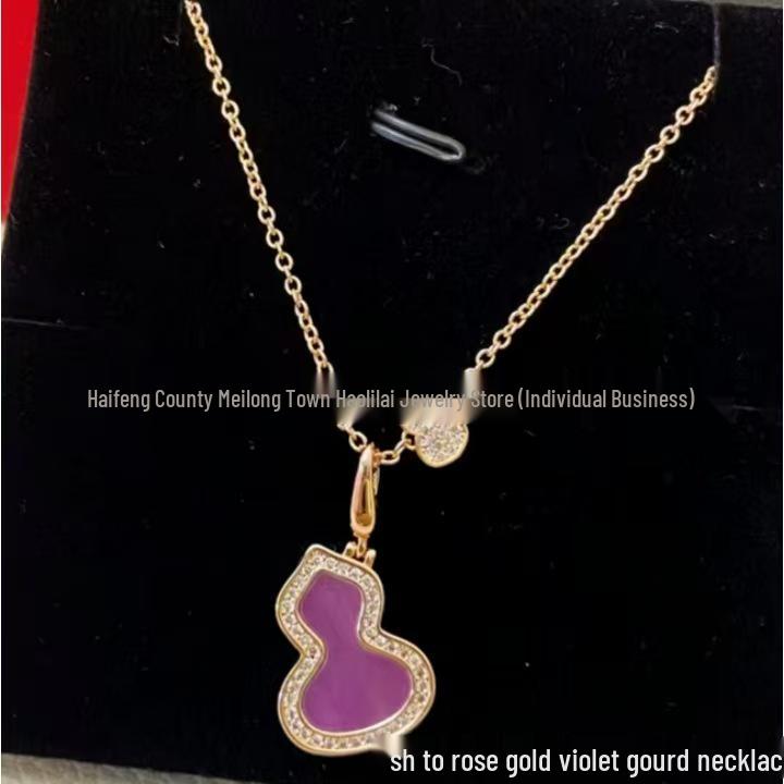 Позолоченное 18K Золотом Ожерелье Linjia в форме тыквы с кулоном из красного агата и белого перламутра для женщин