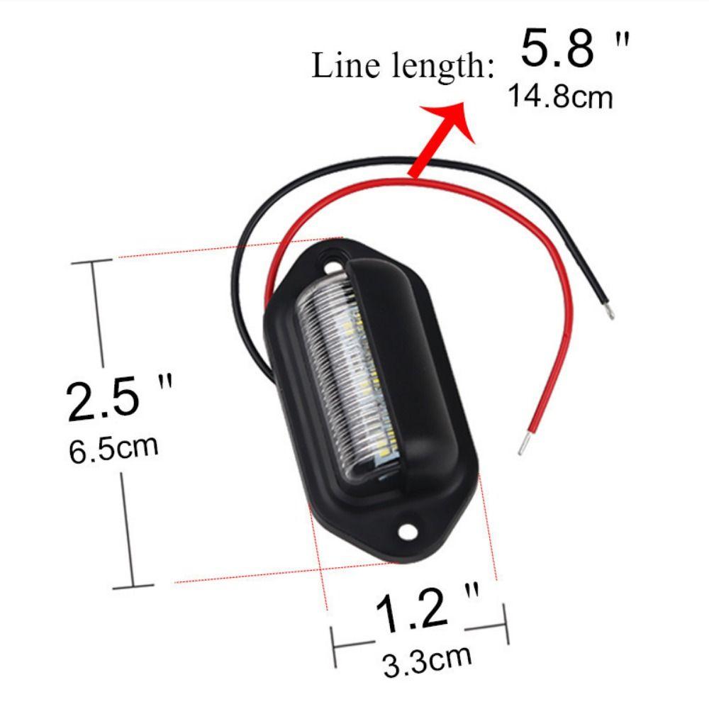 2Pcs 12V-24V LED License Plate Light Waterproof Side Lamp Step Bulbs Tail Lamp  Van Installation