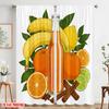 2pcs 2D Flat Printing Party Window Curtains Fruit Spice Citrus Blend Polyester Without Electricity Birthday Party Use for Gold