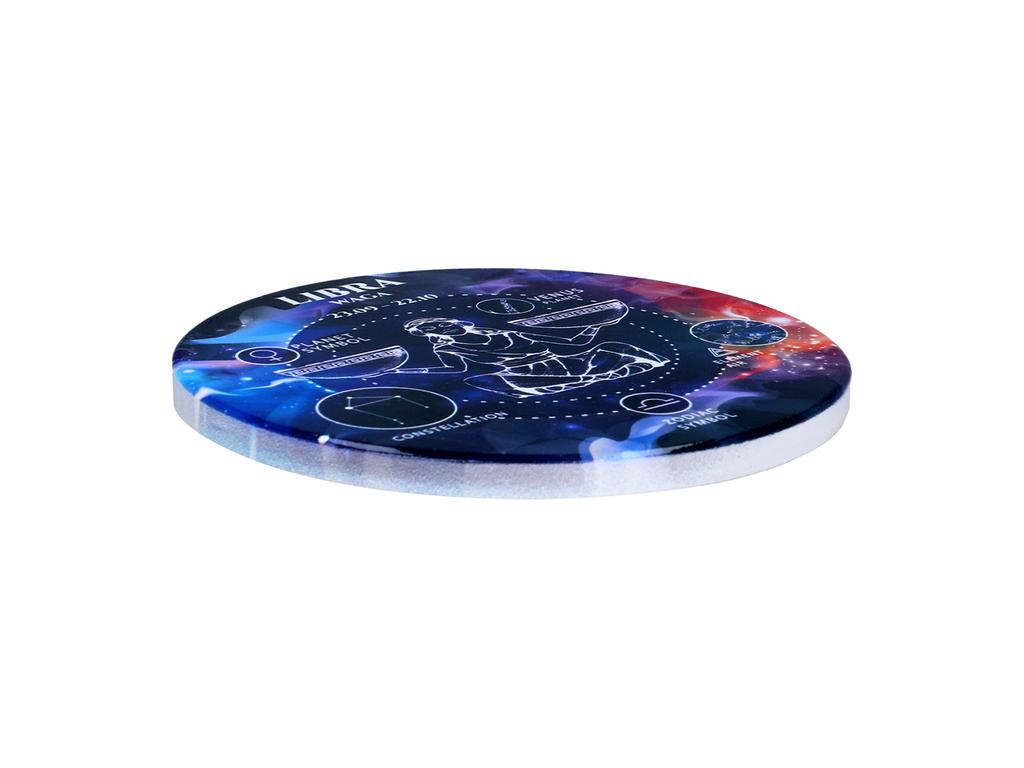 Komplet 4 Podkładek Ceramicznych Znaki Zodiaku Waga Pod Kubek Talerzyk