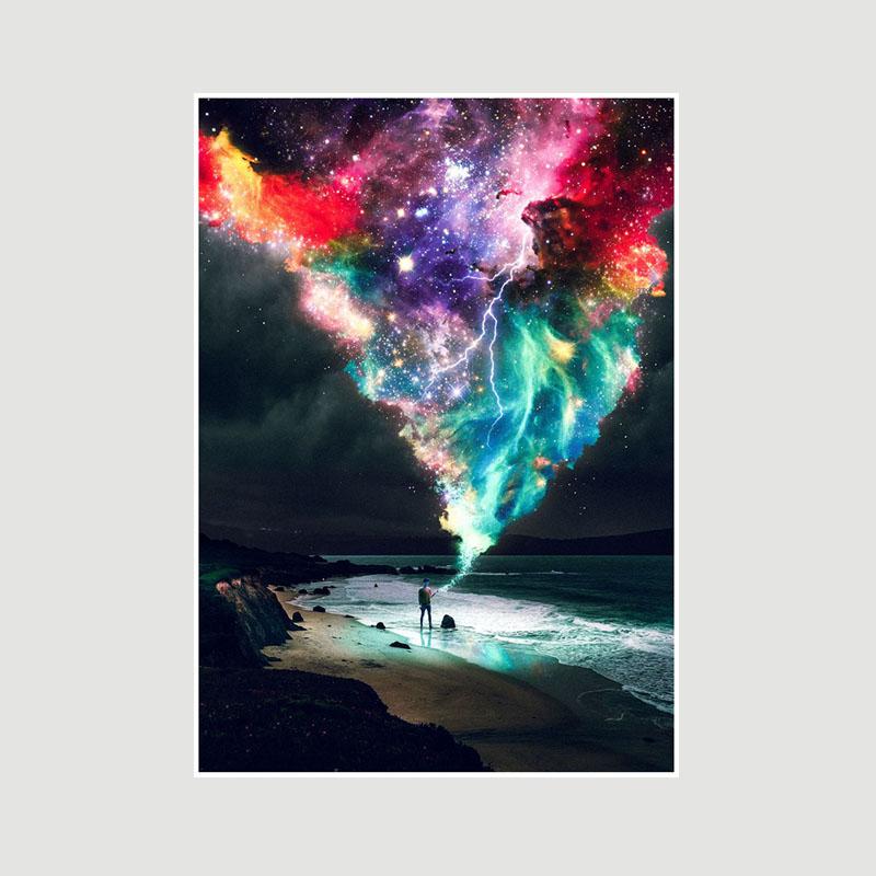 Astronaut Space Dreaming Poster Aesthetic White Paper Posters and Prints Wall Art Pictures for Living Room Bar Decoration Painting Home Decor