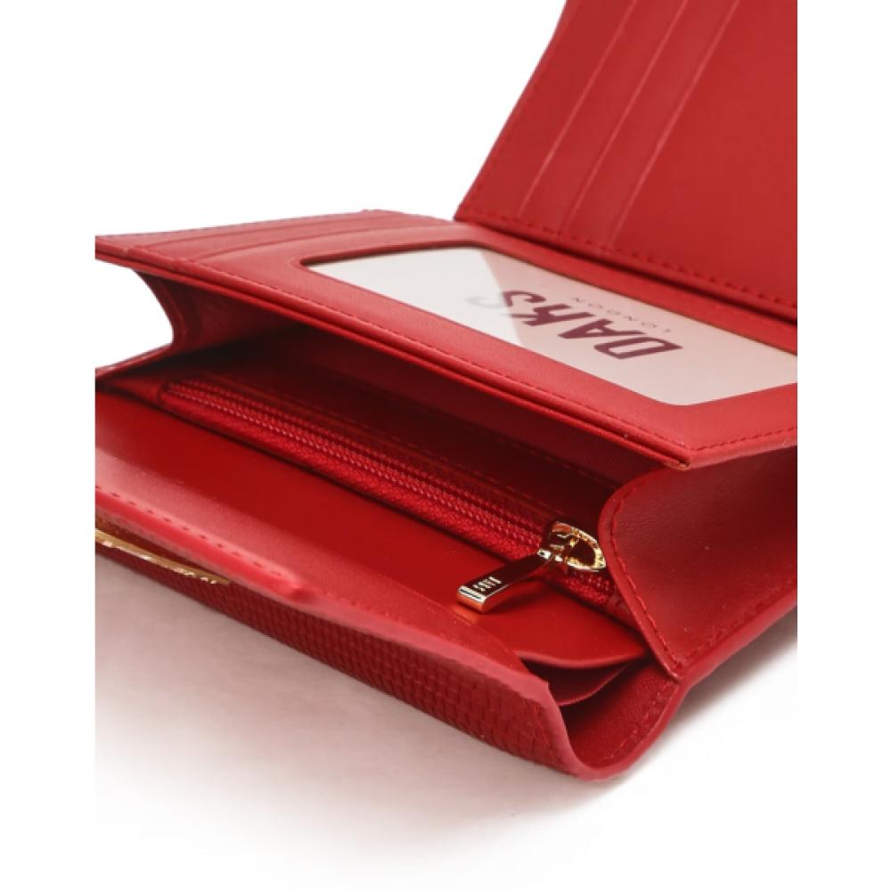 Daks Red Leather Premium Crystal Decoration Dd Logo Wallet Dcwa6f282r2