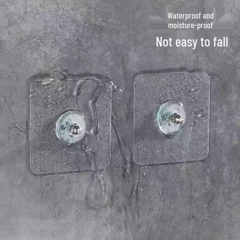 Traceless Adhesive Stickers for No-Punch Screws, Strong Acrylic Photo Frame Stickers, Nail-Free Bathroom Shelf Mounts.