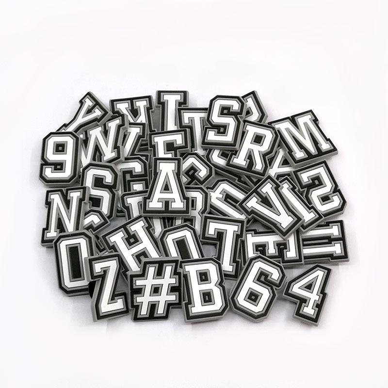 Черно-белые сабо с пряжкой в виде цветов: Аксессуары для обуви из мягкой резины ПВХ