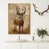 Ретро стиль войны, декоративные животные, олень, холст, картина, художественный принт, плакат, настенные картины, украшение для дома, спальни