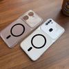 Чехол для Samsung Galaxy A11 Матовый Анти-отпечатки Пальцев Большое Окно для Камеры Прозрачная Кромка Корпус