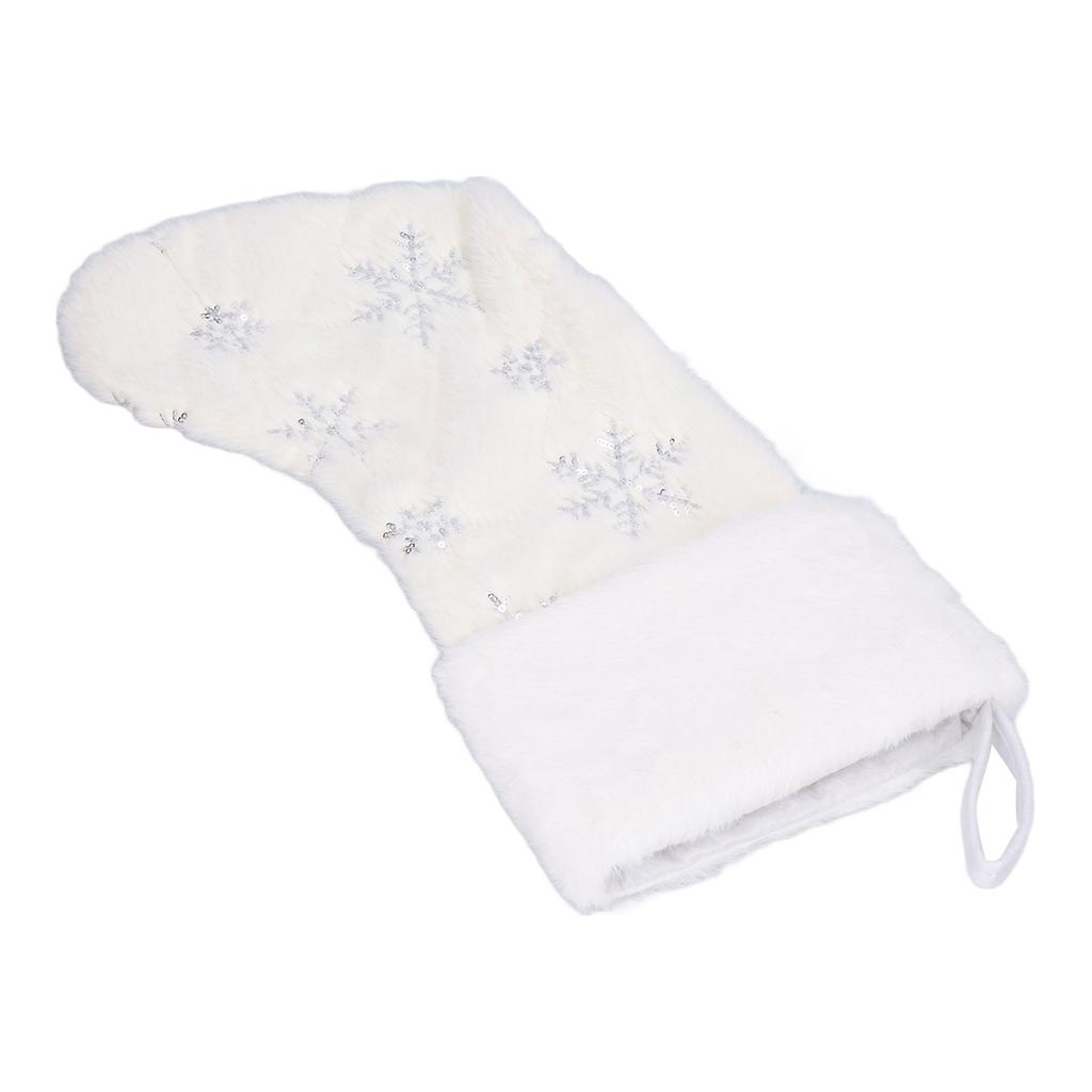 Подвеска в виде рождественского носка из полиэстера с вышитым узором в виде снежинки, украшение на рождественскую елку