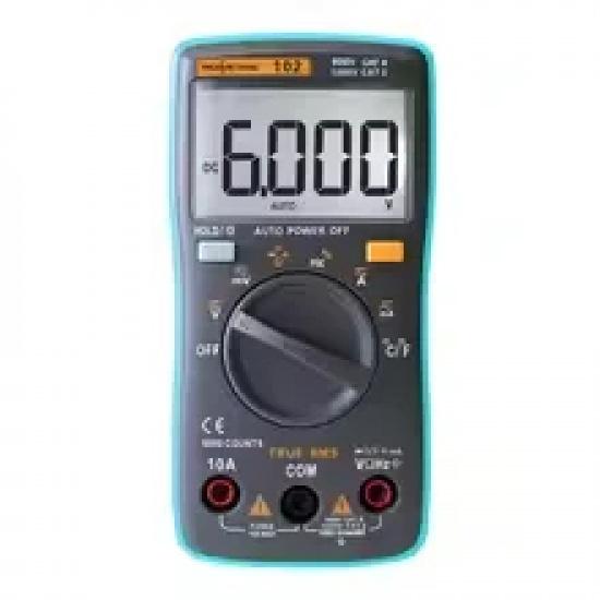 ZOYI 102 Multimeter 6000 Count Backlight AC/DC Ammeter Voltmeter Ohm Frequency Diode Temperature RM101