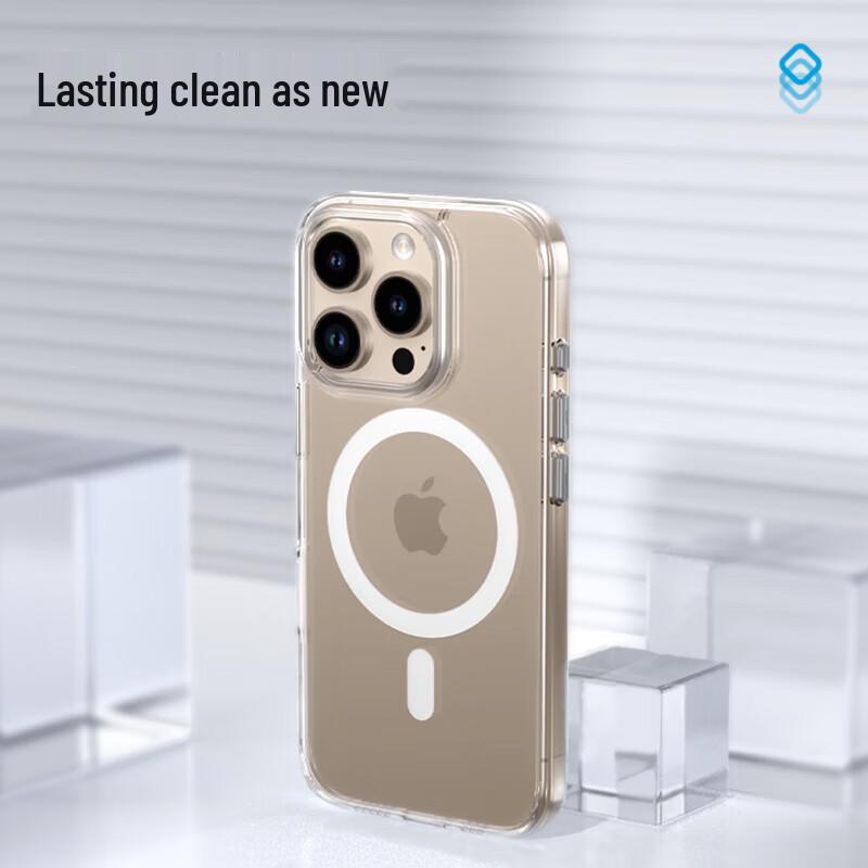 Мистер. Минималистичный прозрачный чехол Blue Ape Ice с MagSafe для iPhone 16 Pro Max